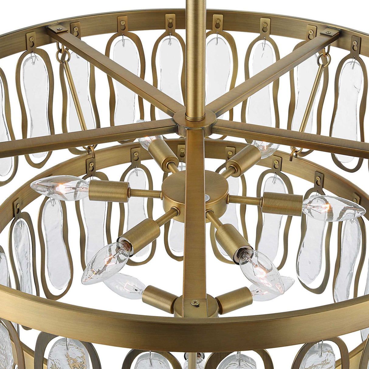 Aurelie - 9 Light Round Pendant - Brass