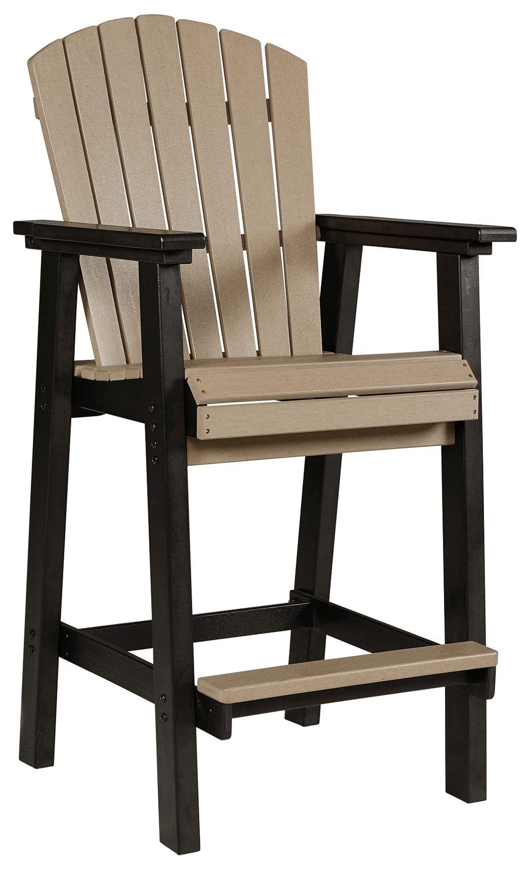 Boca Trail - Black / Driftwood - Tall Barstool (Set of 2)
