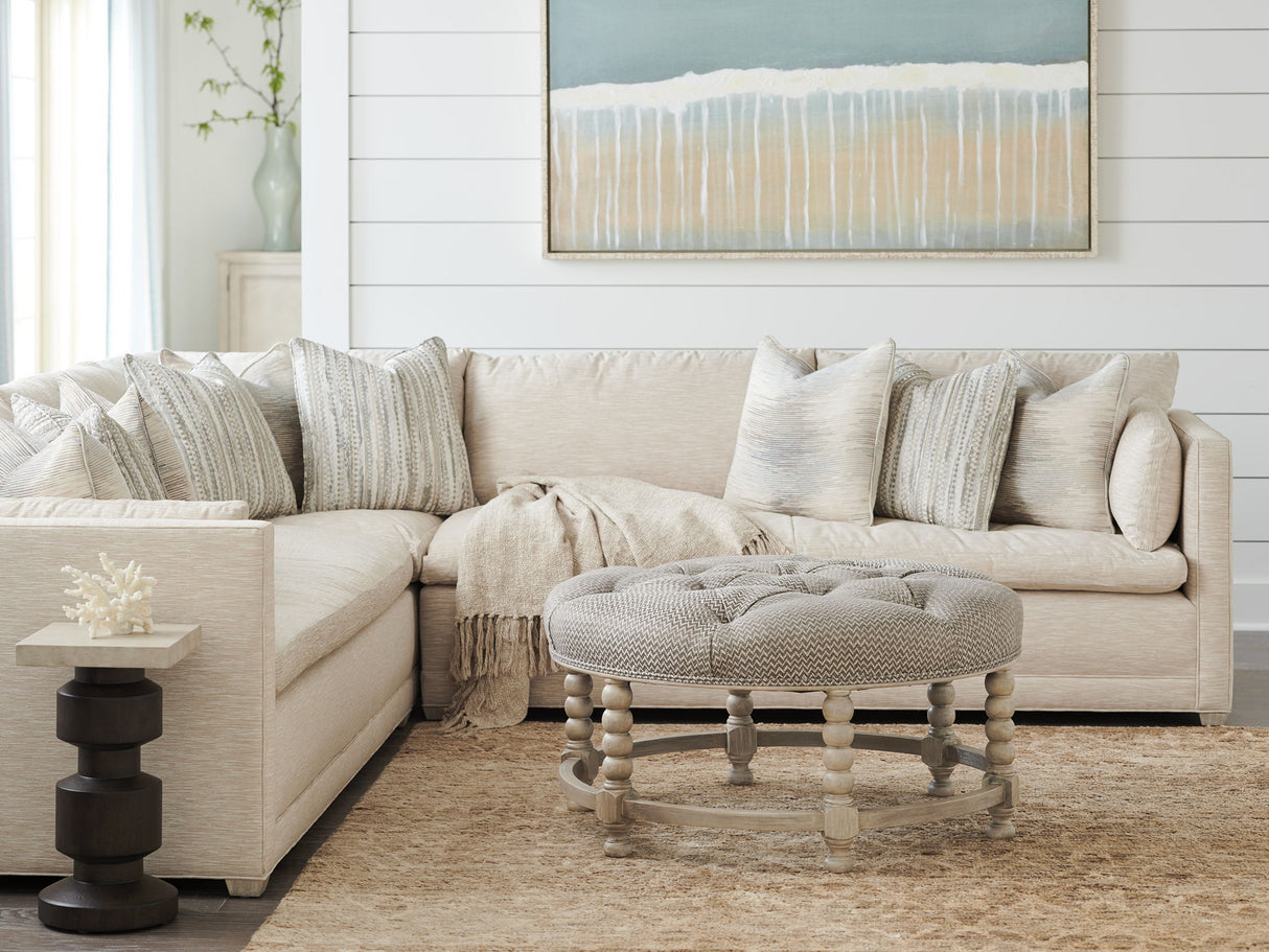 Barclay Butera Upholstery - Hanover Tufted Top Ottoman