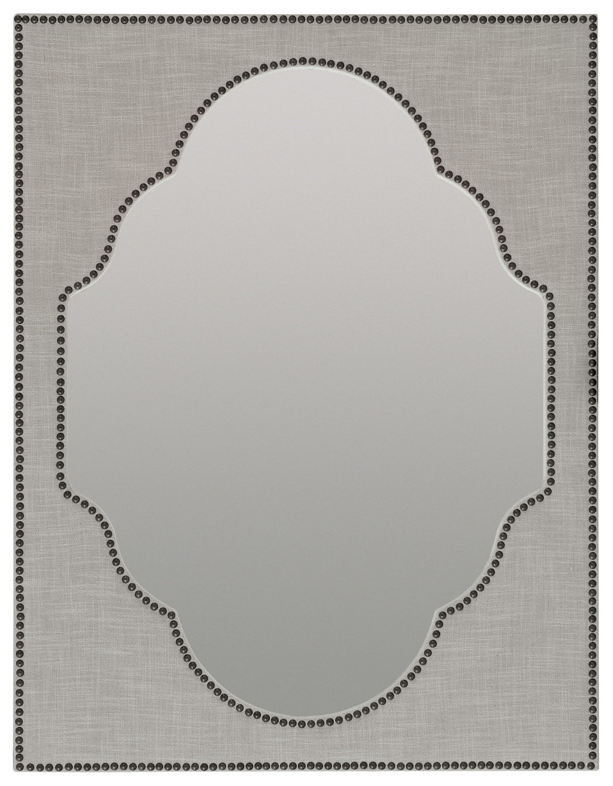 Boheme - Nourmand Linen Wrapped Mirror - Pearl Silver