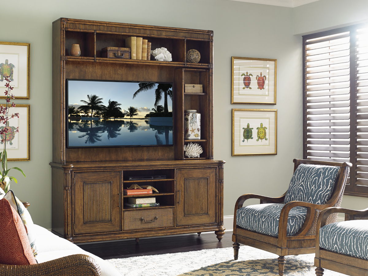 Bali Hai - Pelican Cay Media Console - Dark Brown