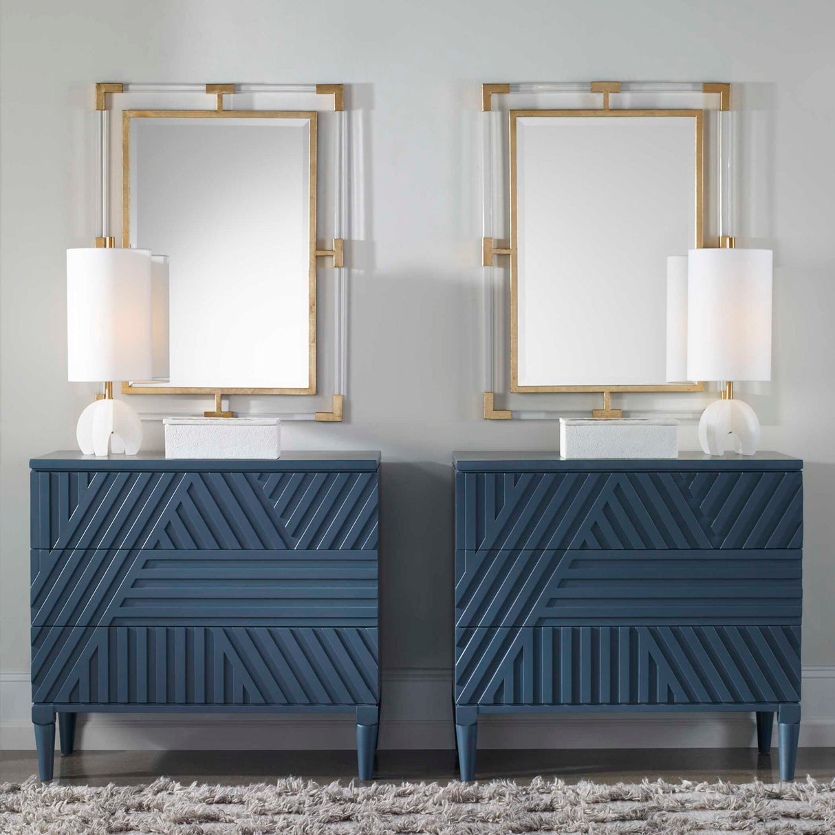 Balkan - Modern Wall Mirror - Gold