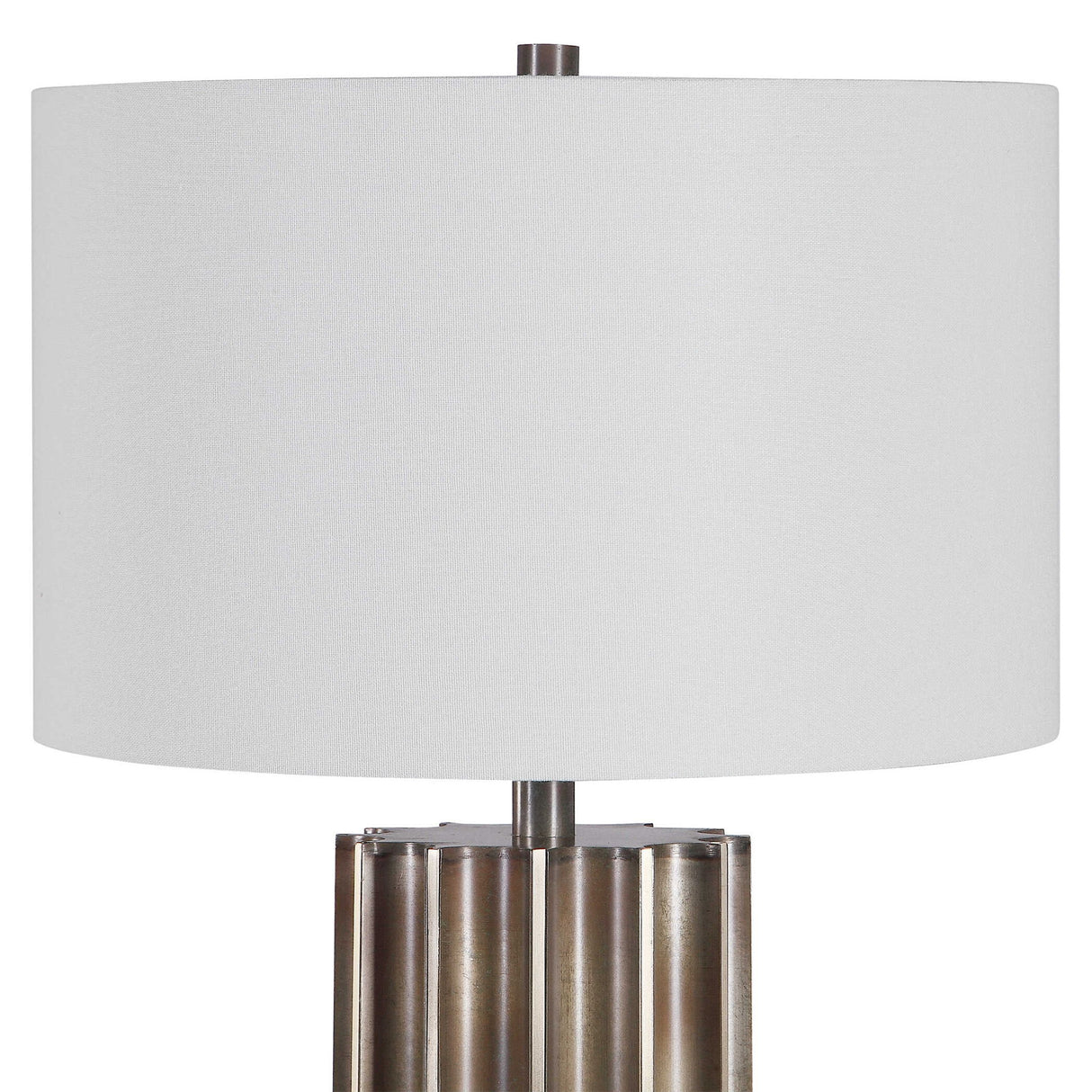 Khalio - Gun Metal Table Lamp - Brown, Dark