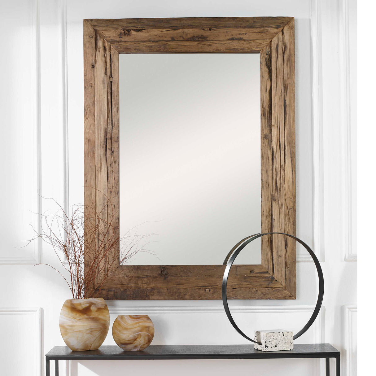 Rennick - Wood Mirror - Brown, Dark