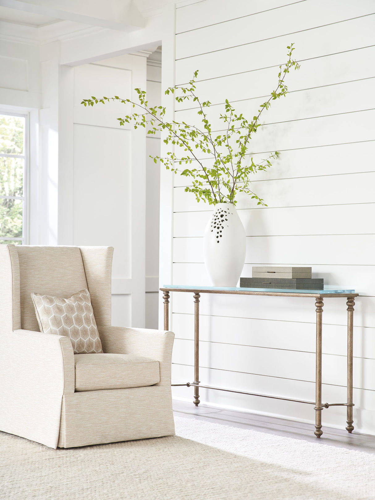 Laguna - Bluff Metal And Glass Table