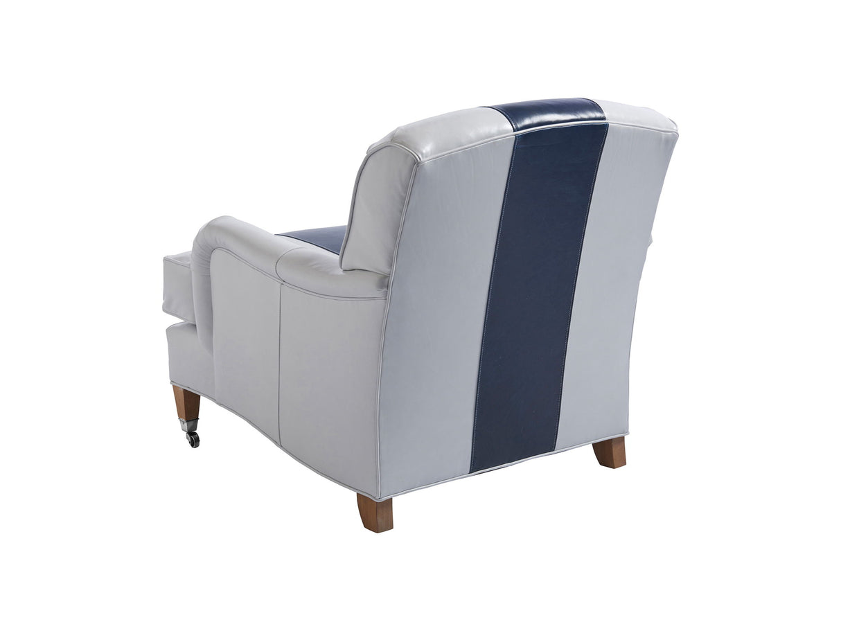 Barclay Butera Upholstery - Sydney Leather Chair With Pewter Casters