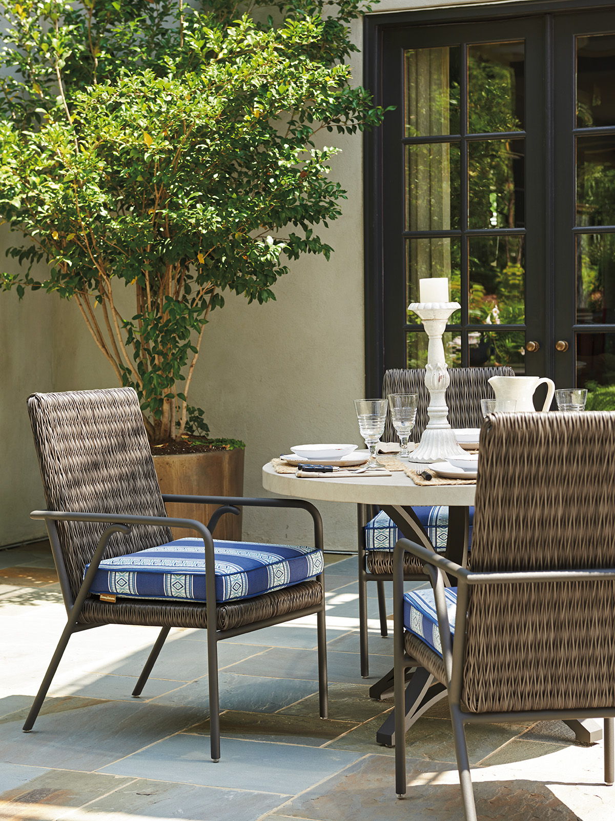 Cypress Point Ocean Terrace - Small Dining Chair - Dark Gray