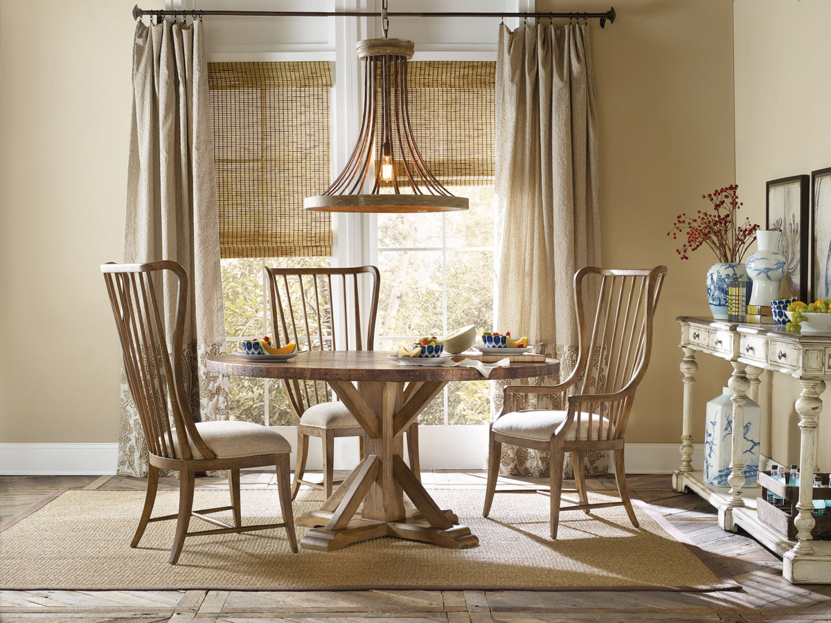 Sanctuary - Tall Spindle Arm Chair (Set of 2) - Beige