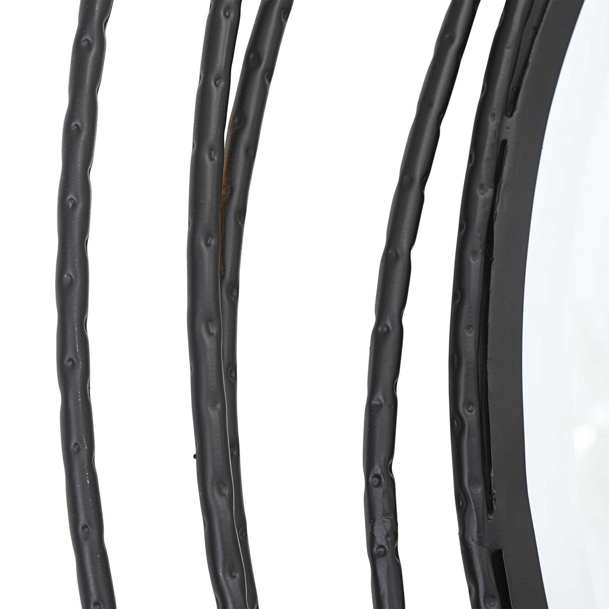 Whirlwind - Round Mirror - Black