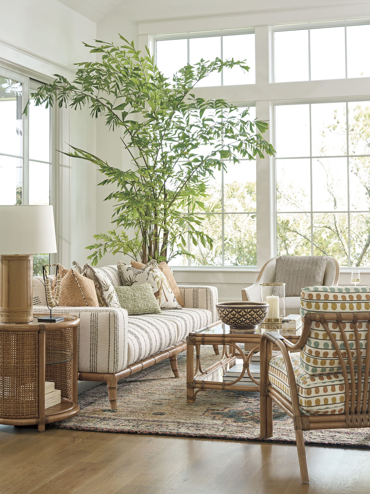 Key Biscayne - Tortuga Round End Table - Light Brown