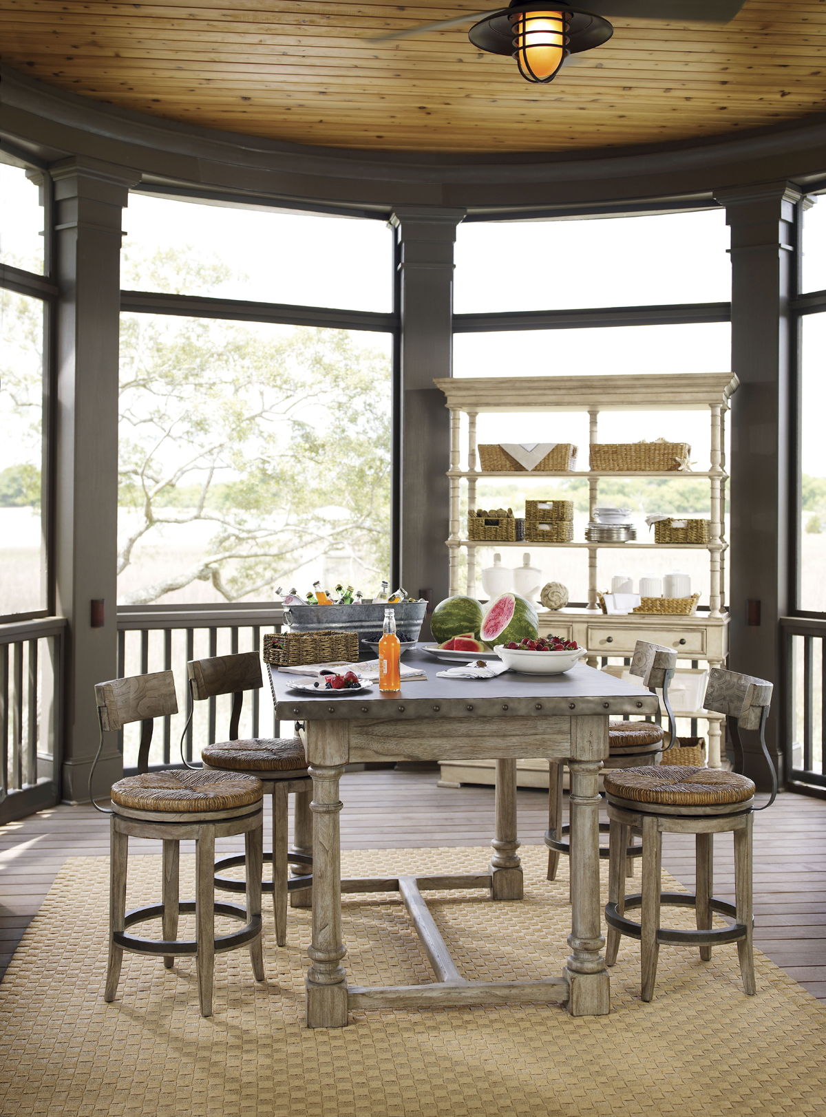 Twilight Bay - Shelter Island Bistro Table - Gray