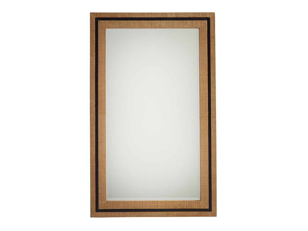 Newport - La Costa Rectangular Raffia Mirror - Light Brown