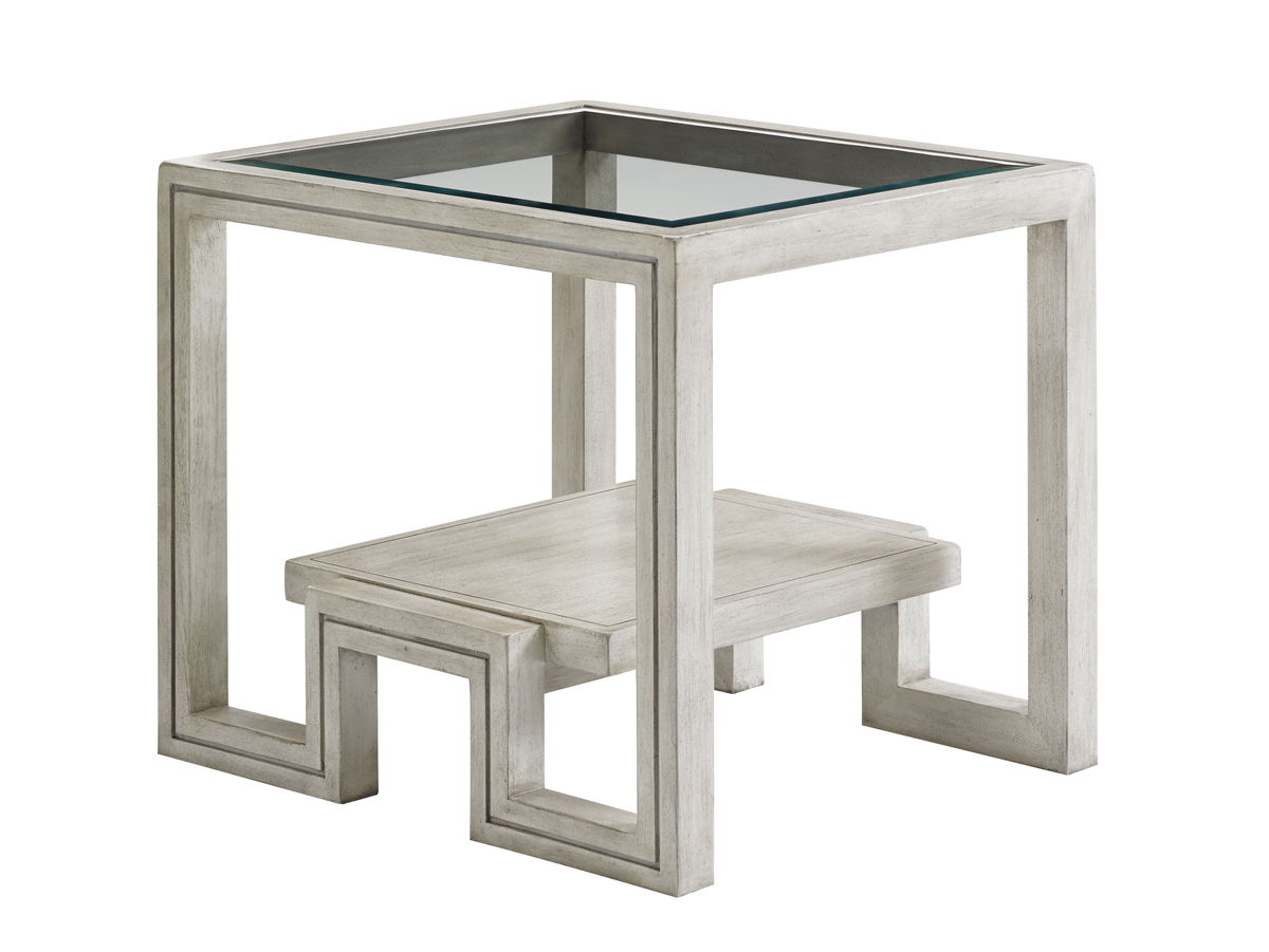 Oyster Bay - Harper End Table - Pearl Silver