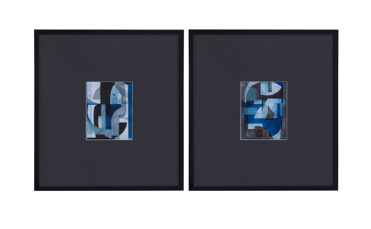Leo I Framed Print - Black / Blue