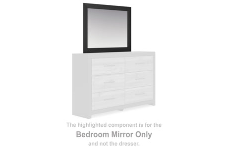 Vertani - Black - Bedroom Mirror