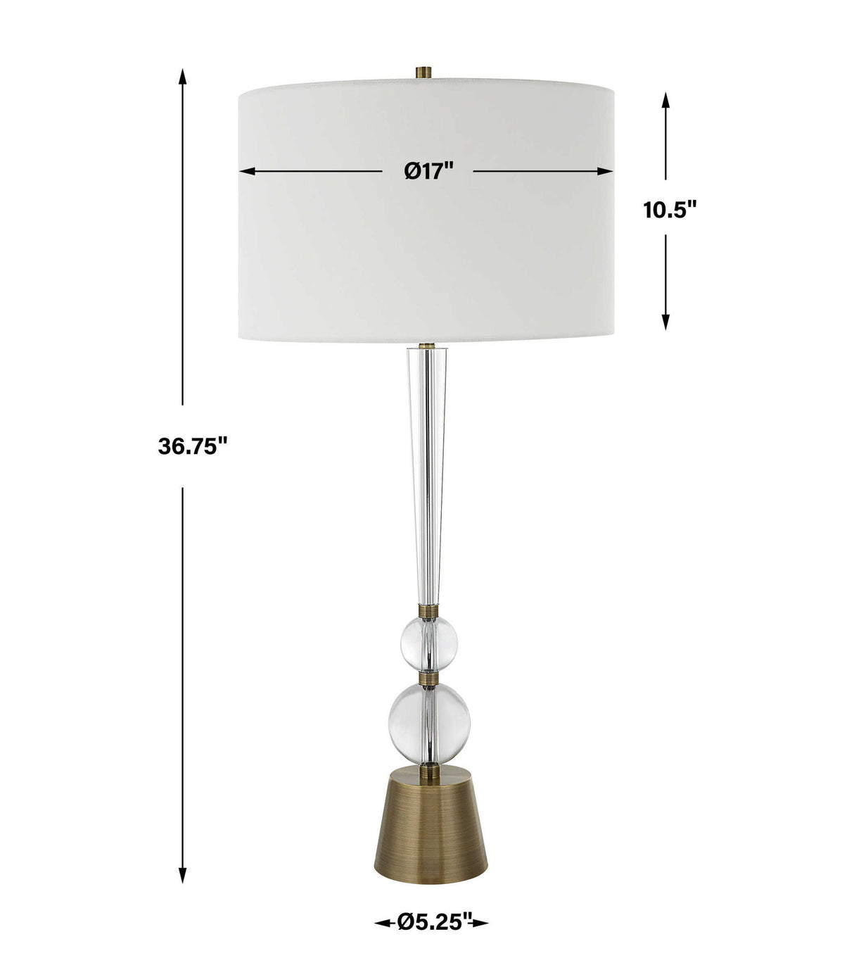 Annily - Crystal Table Lamp - Brass