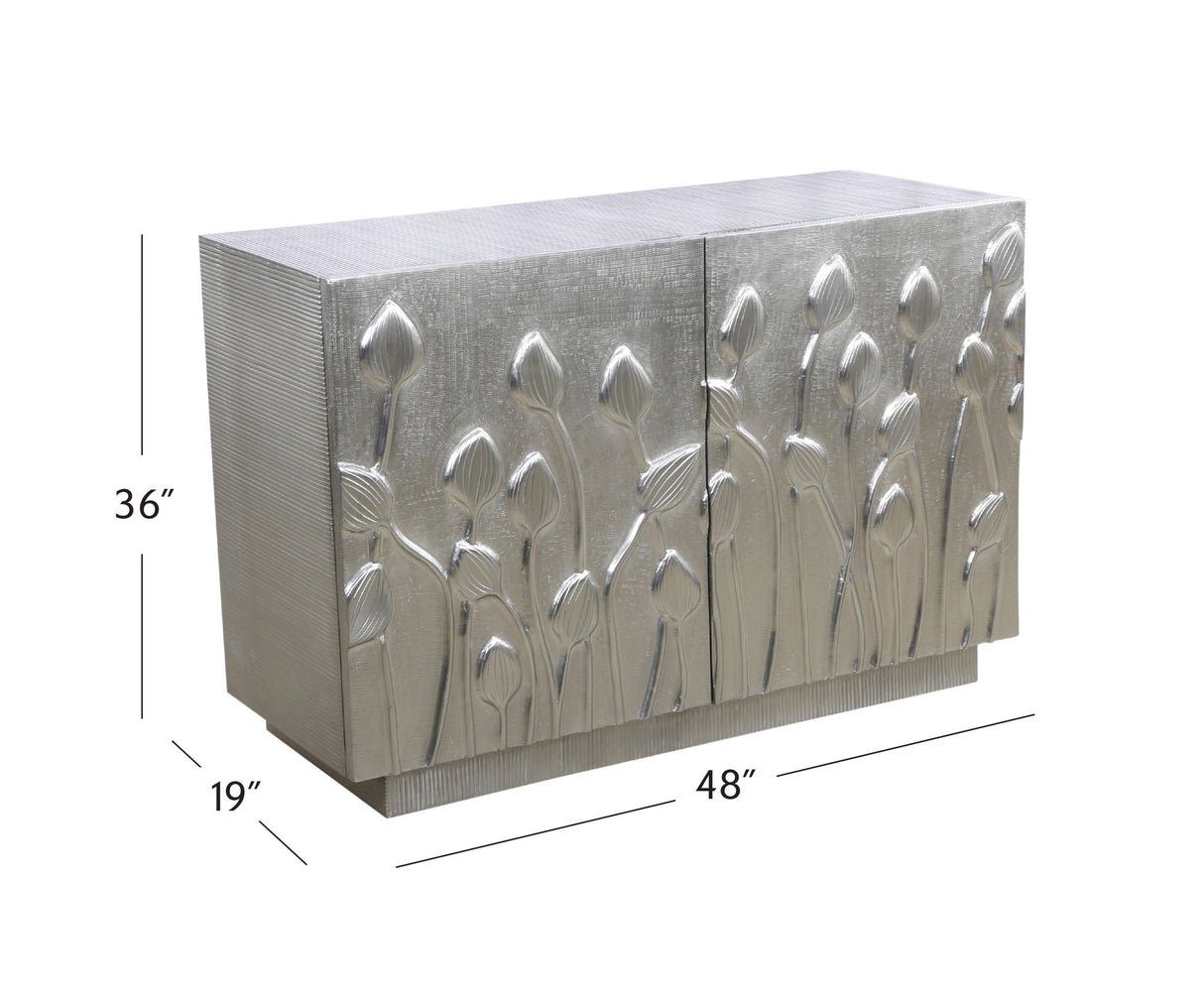 Petal - Bar Cabinet - German Silver