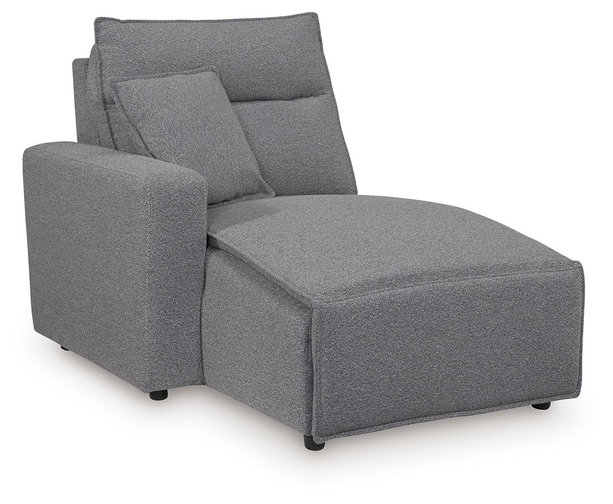 Modmax II - 8-Piece Power Reclining Sectional With LAF Press Back Power Chaise And Console - Salt And Pepper