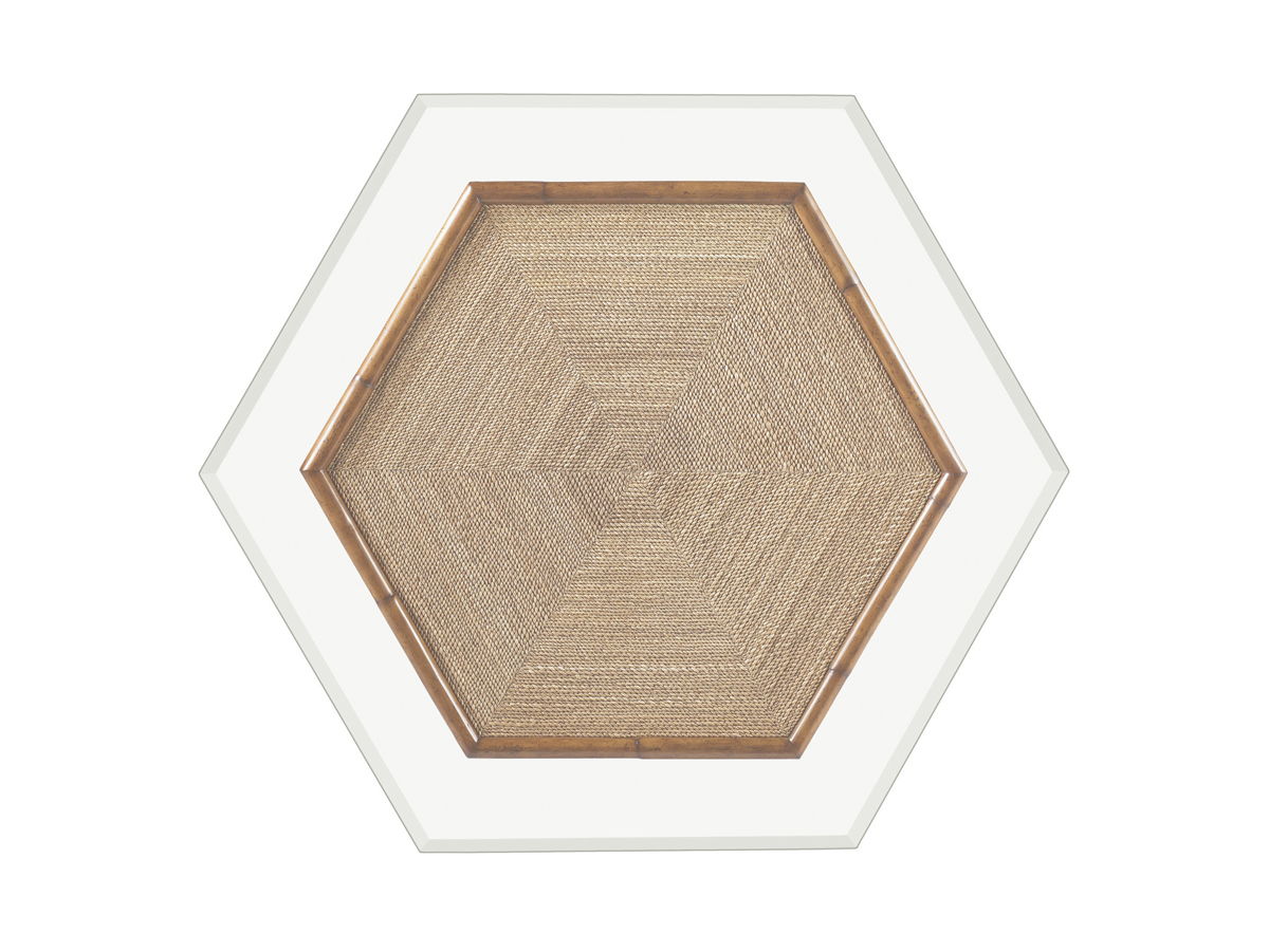 Island Estate - Key Largo Cocktail Table With Glass Top - Dark Brown