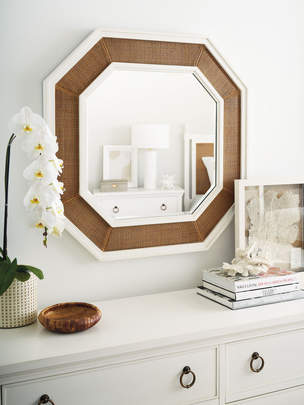Laguna - Wood Thalia Octagonal Mirror - Light Brown
