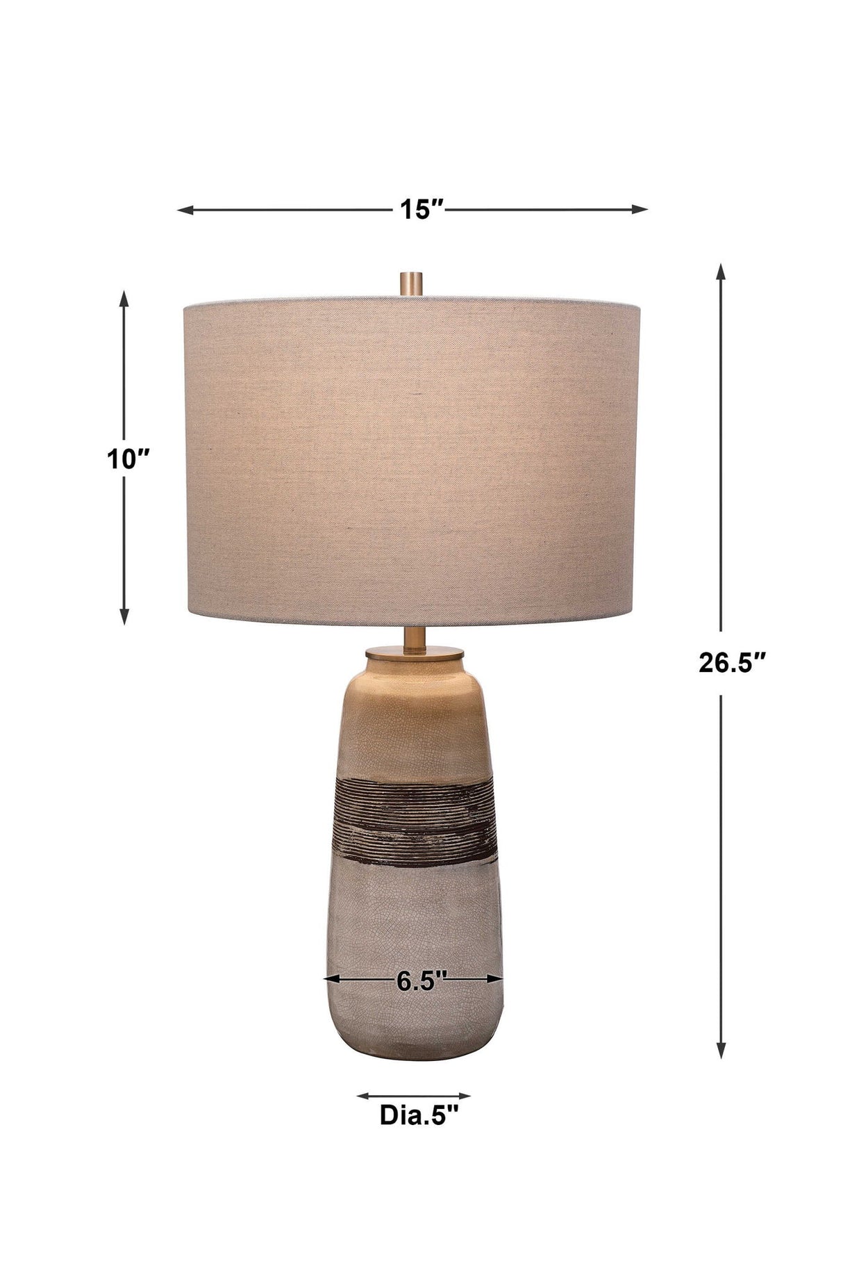 Comanche - Crackle Table Lamp - White
