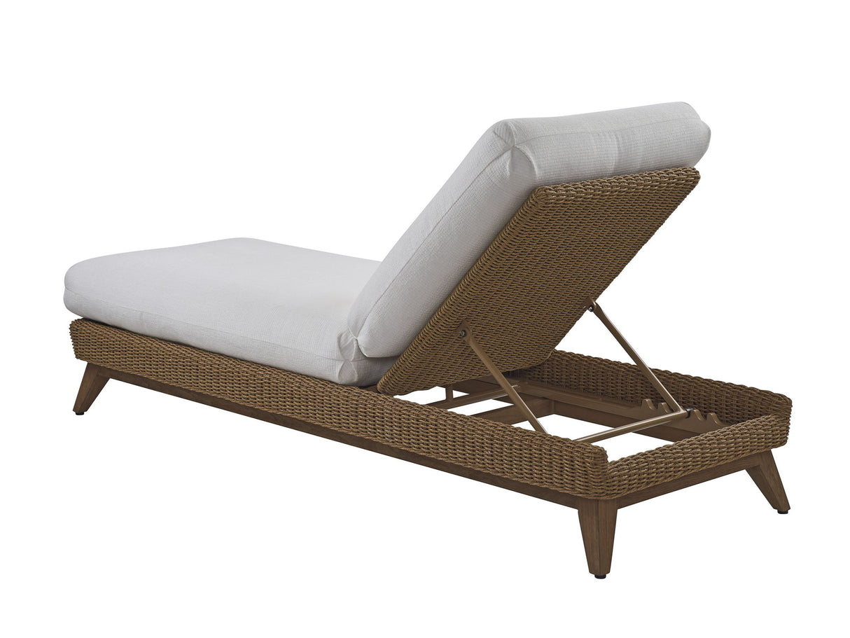 Isle Of Palms - Chaise Lounge - Dark Brown / White