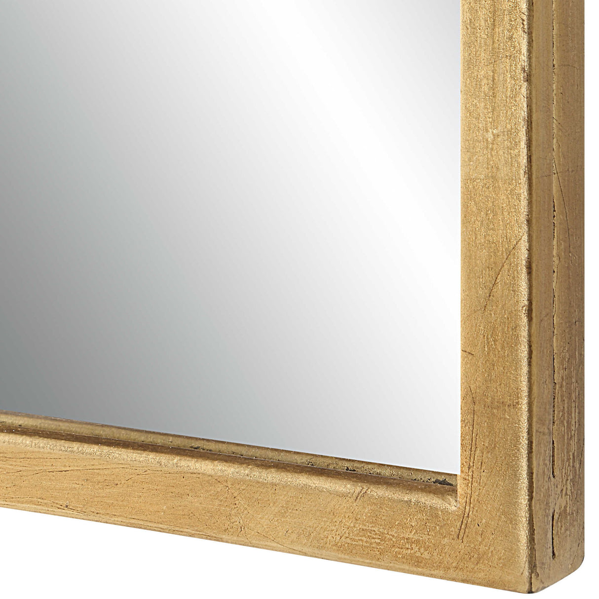 Metal Frame Mirror - Gold Leaf