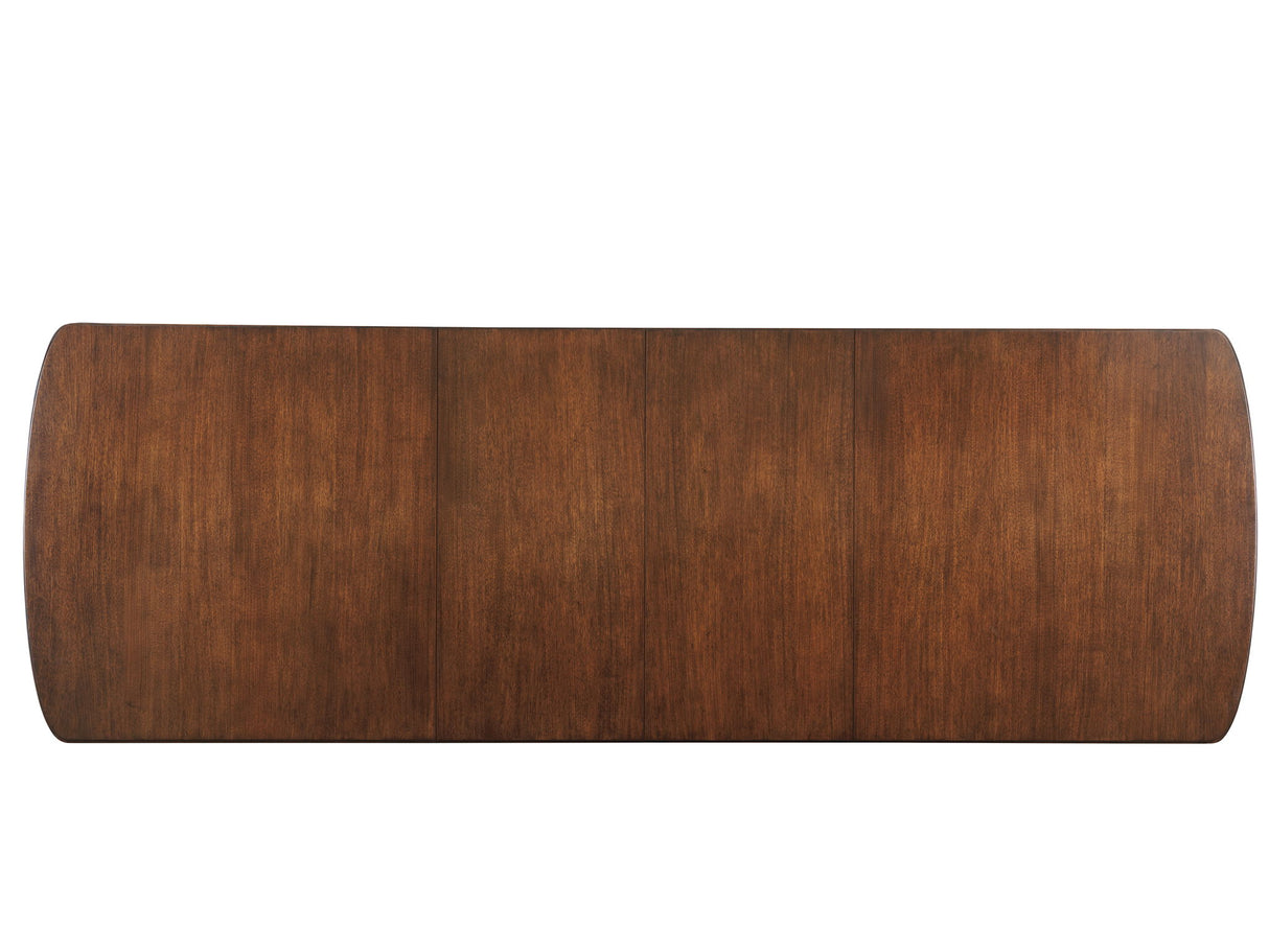 Rendezvous - Portman Double Pedestal Dining Table - Dark Brown