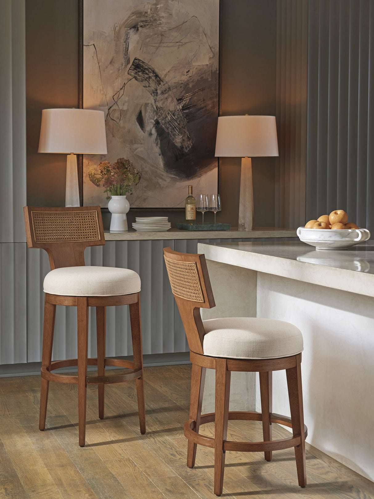 La Costa - Calavera Woven Swivel Bar Stool