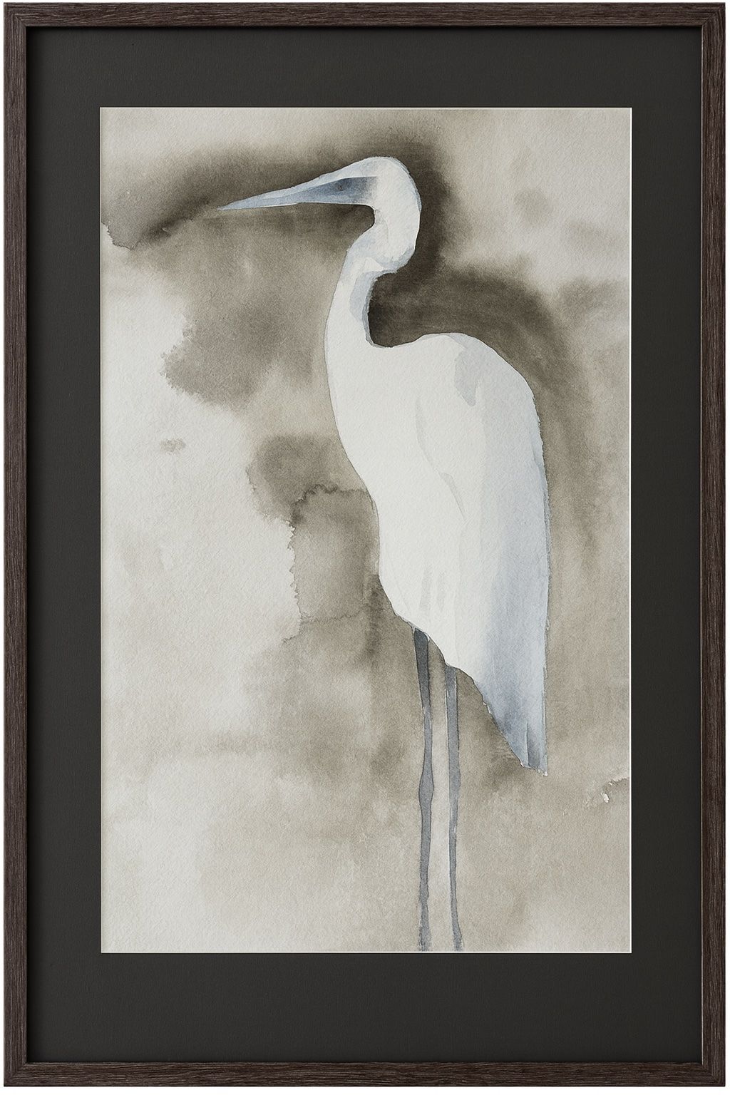 Looking On I Framed Print - Gray / White