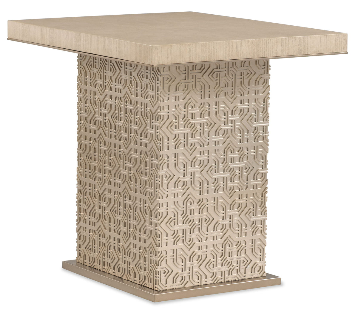 Geometry - High Side Table - Polished Limestone