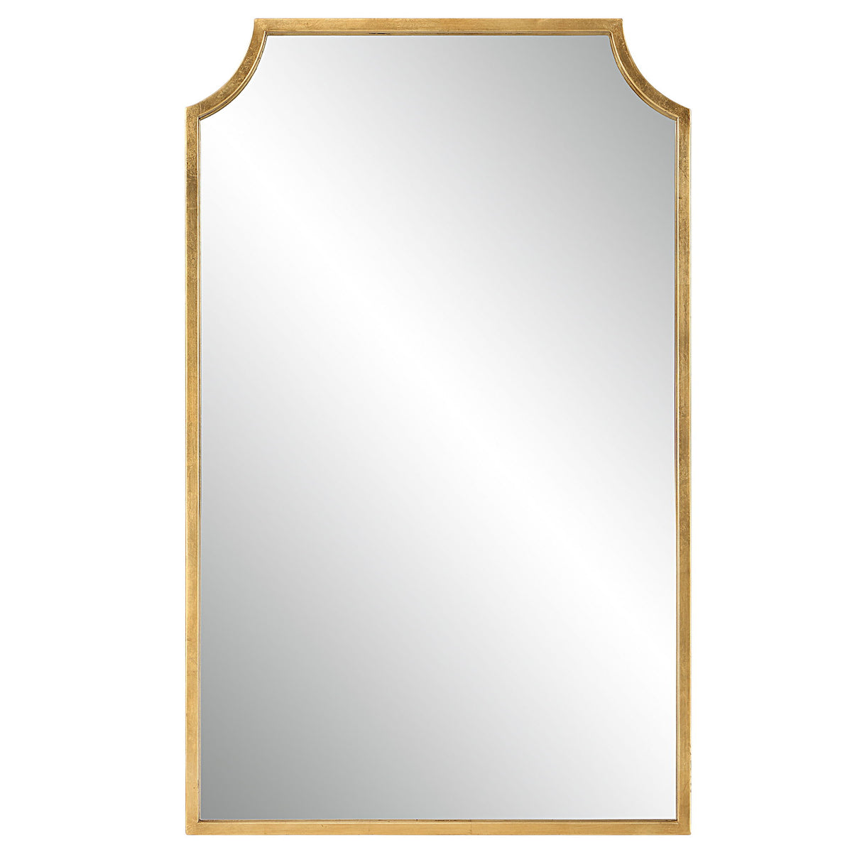 Metal Frame Mirror - Gold Leaf