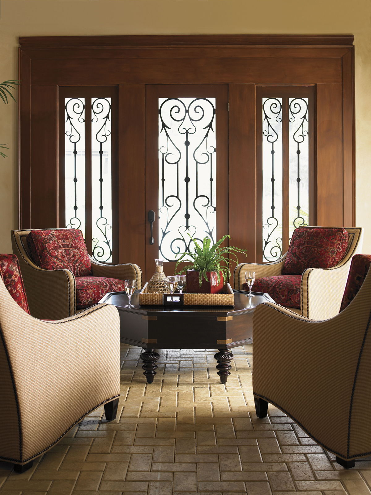 Royal Kahala - Koko Chair - Dark Red / Light Brown