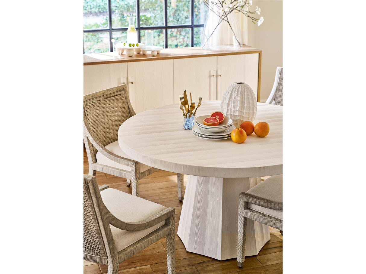 Weekender Coastal Living Home / Mackinaw - Round Dining Table - Pearl Silver