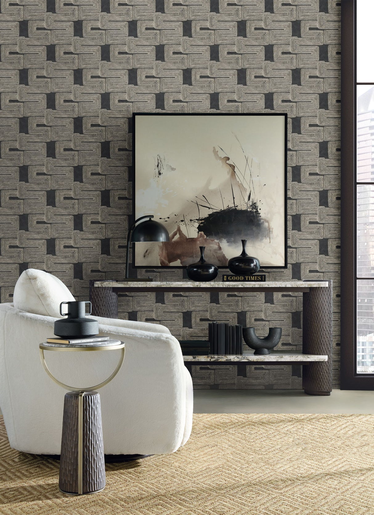 Commerce And Market - Slab-Tastic Console Table - Dark Wood