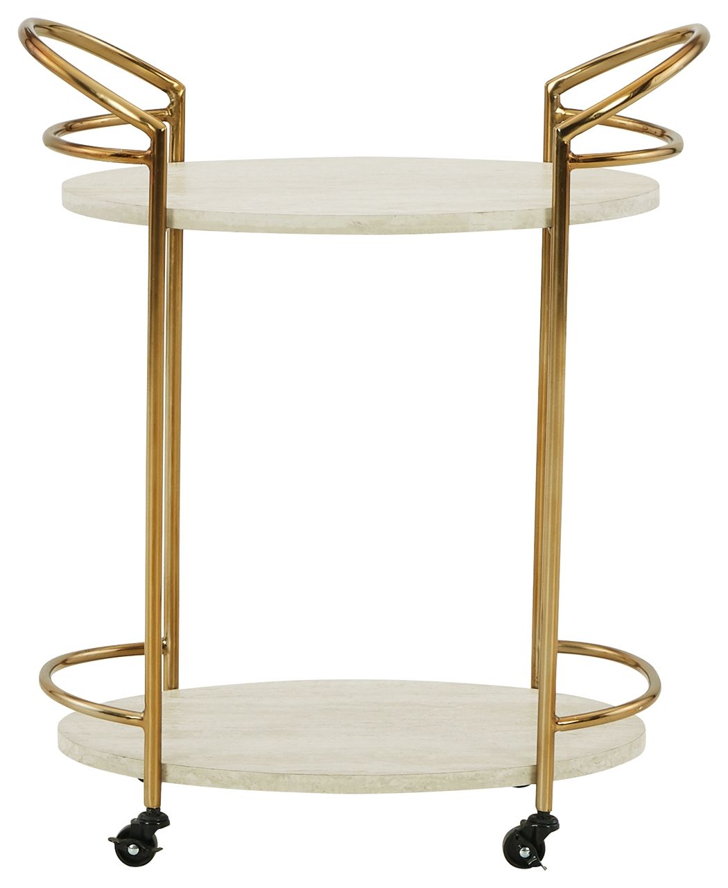 Tarica - Bar Cart - Cream / Gold Finish