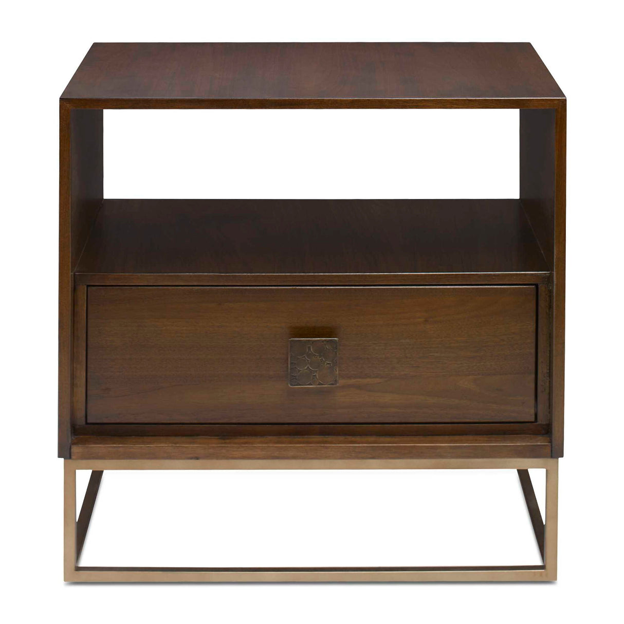 Bexley - Walnut Side Table - Brown, Dark