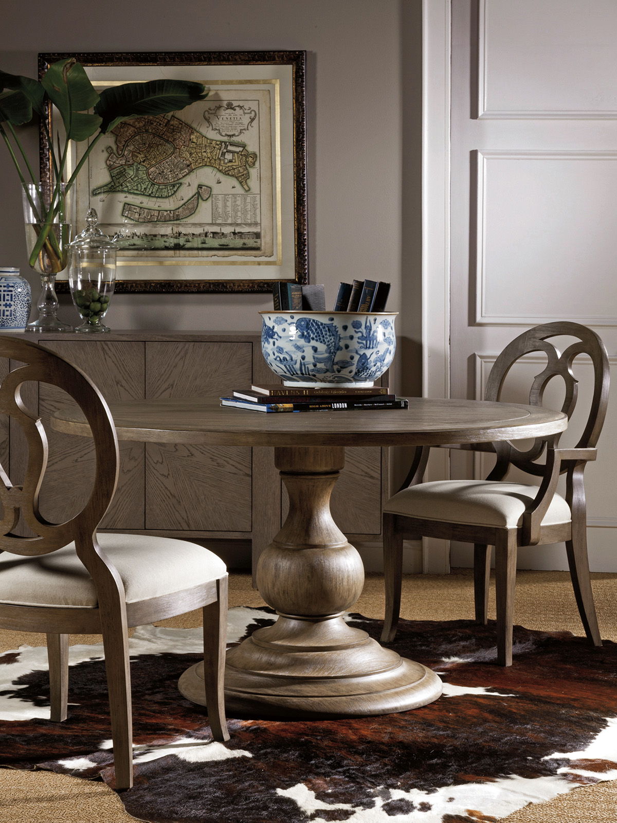 Cohesion Program - Axiom Round Dining Table - Dark Brown