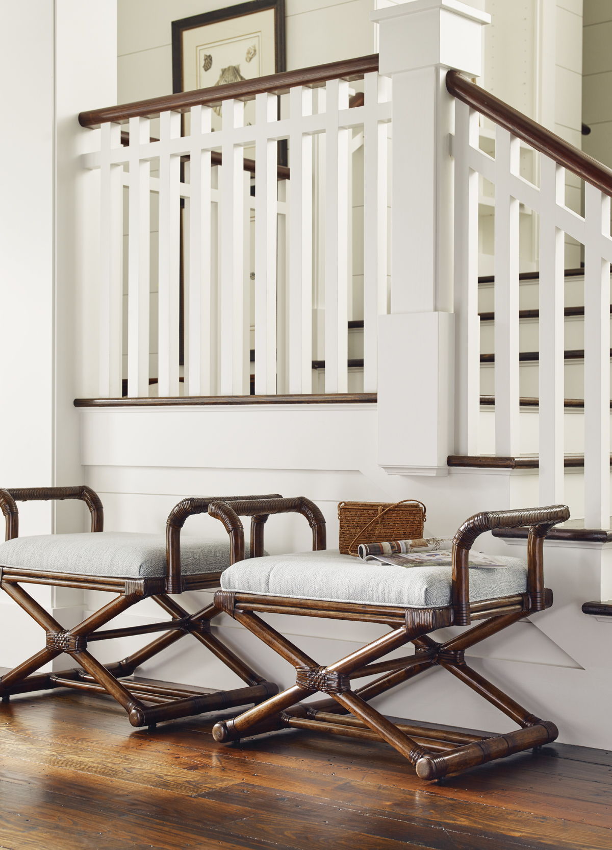 Bali Hai - Echo Beach Bench - Dark Brown / White