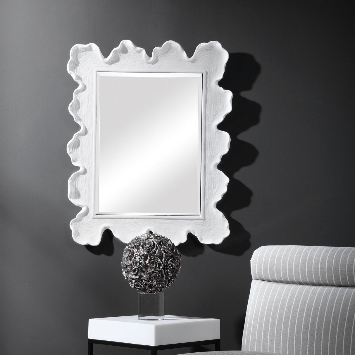 Sea Coral - Coastal Mirror - Pearl Silver