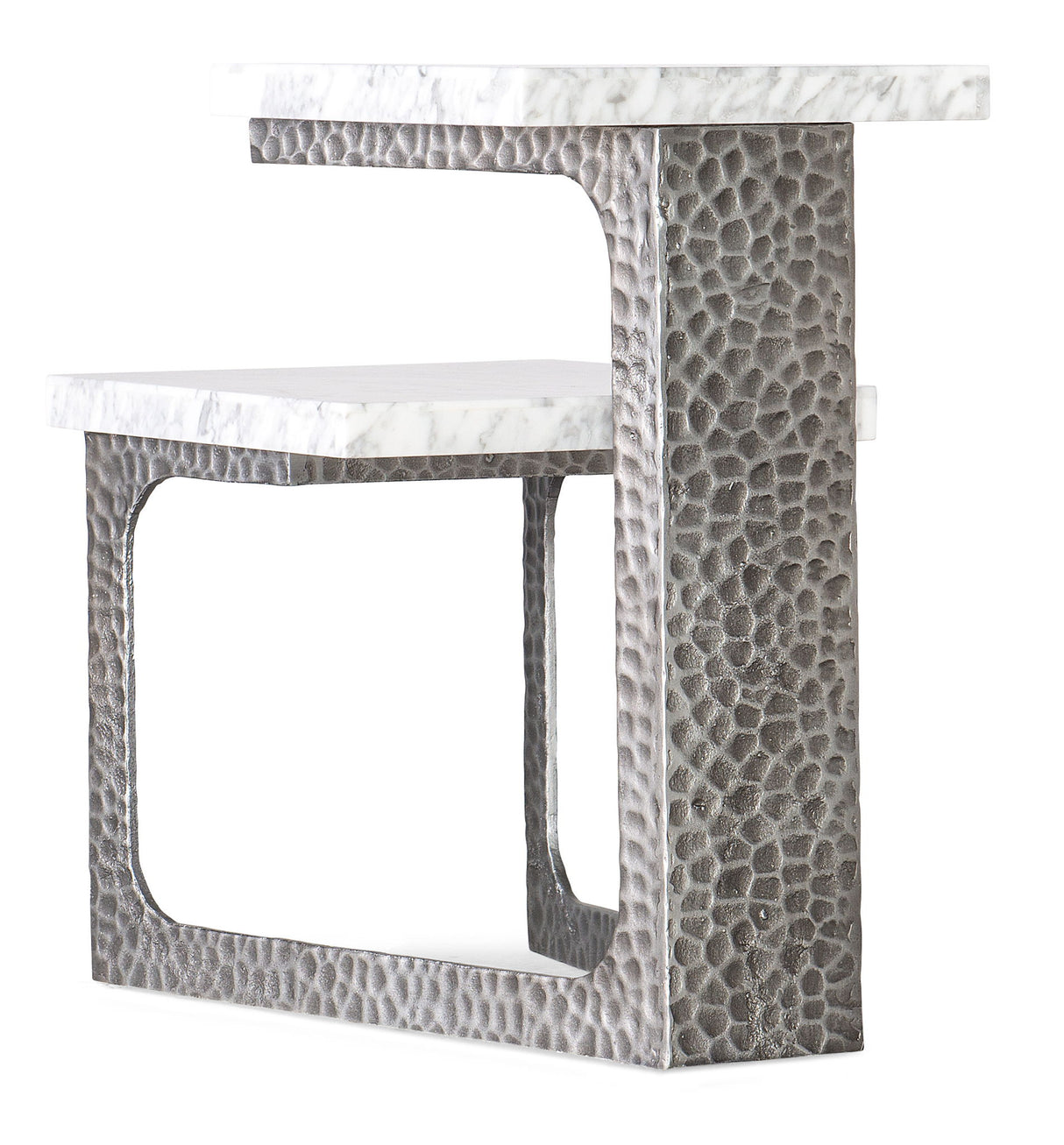 Melange - Georgie Side Table - Pearl Silver
