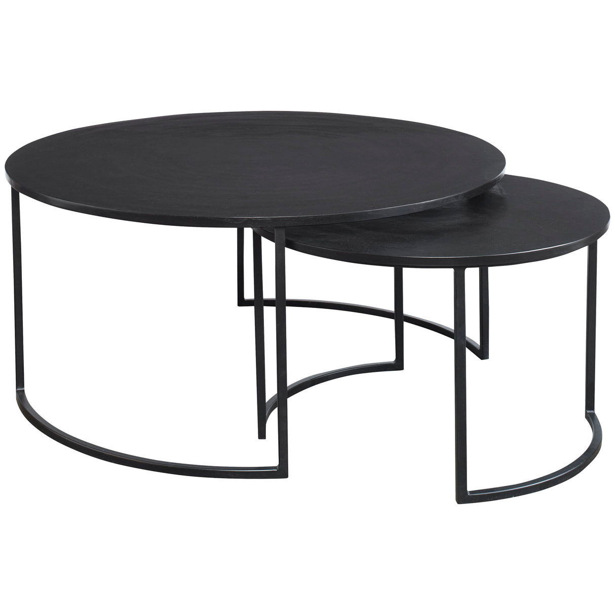 Barnette - Modern Nesting Coffee Tables, Set Of 2 - Black