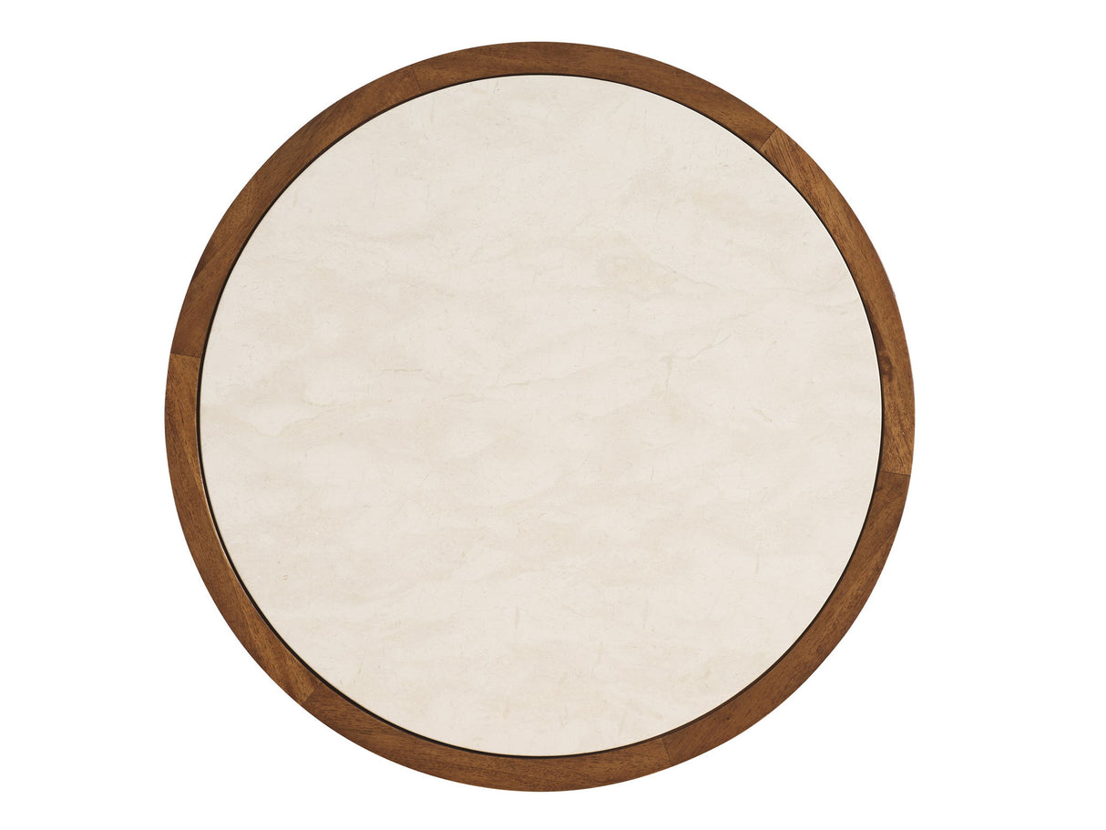 La Costa - Ortega Accent Table - Dark Brown / Beige