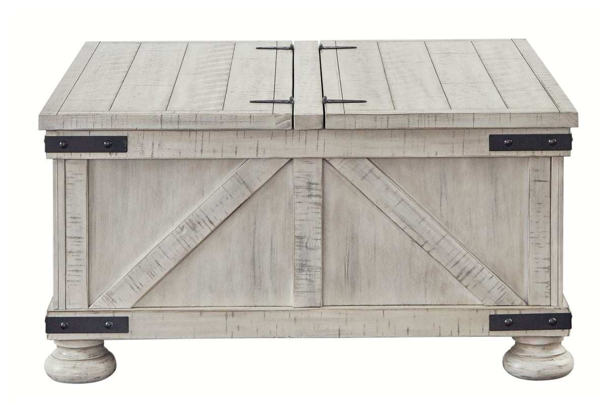 Carynhurst - Cocktail Table with Storage - Whitewash