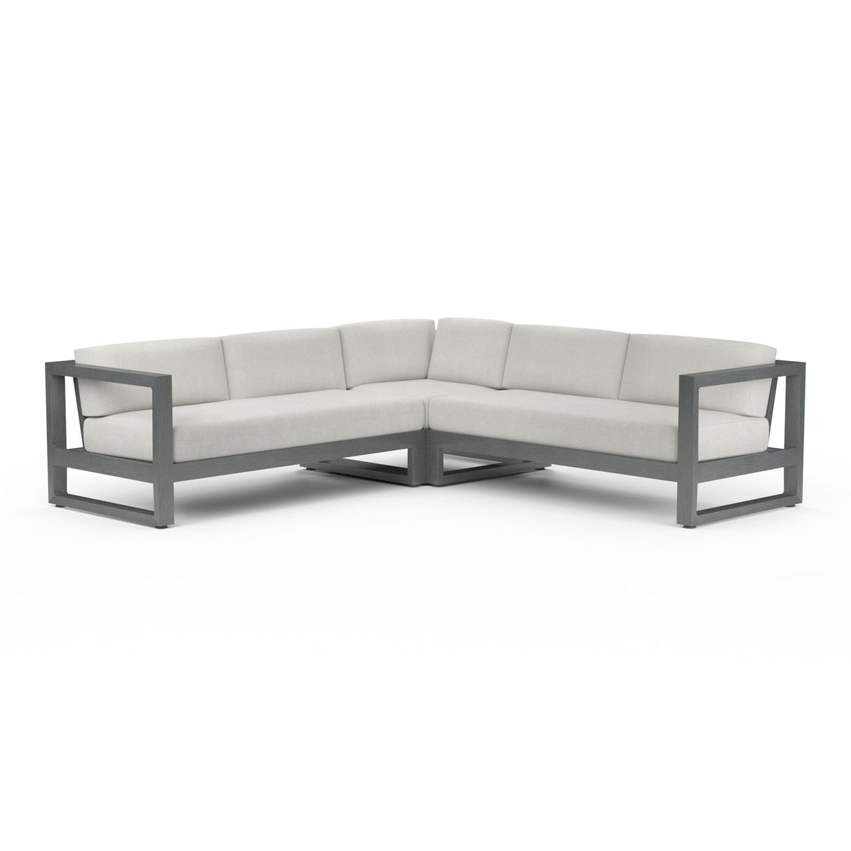 Redondo - Sectional, No Welt - Cast Silver / Dark Gray