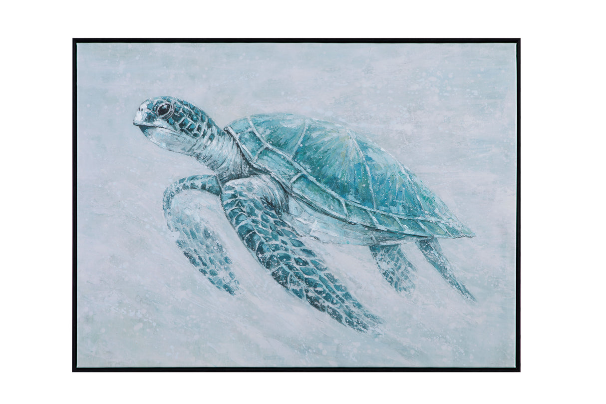 Kemps Bay Framed Canvas - Blue