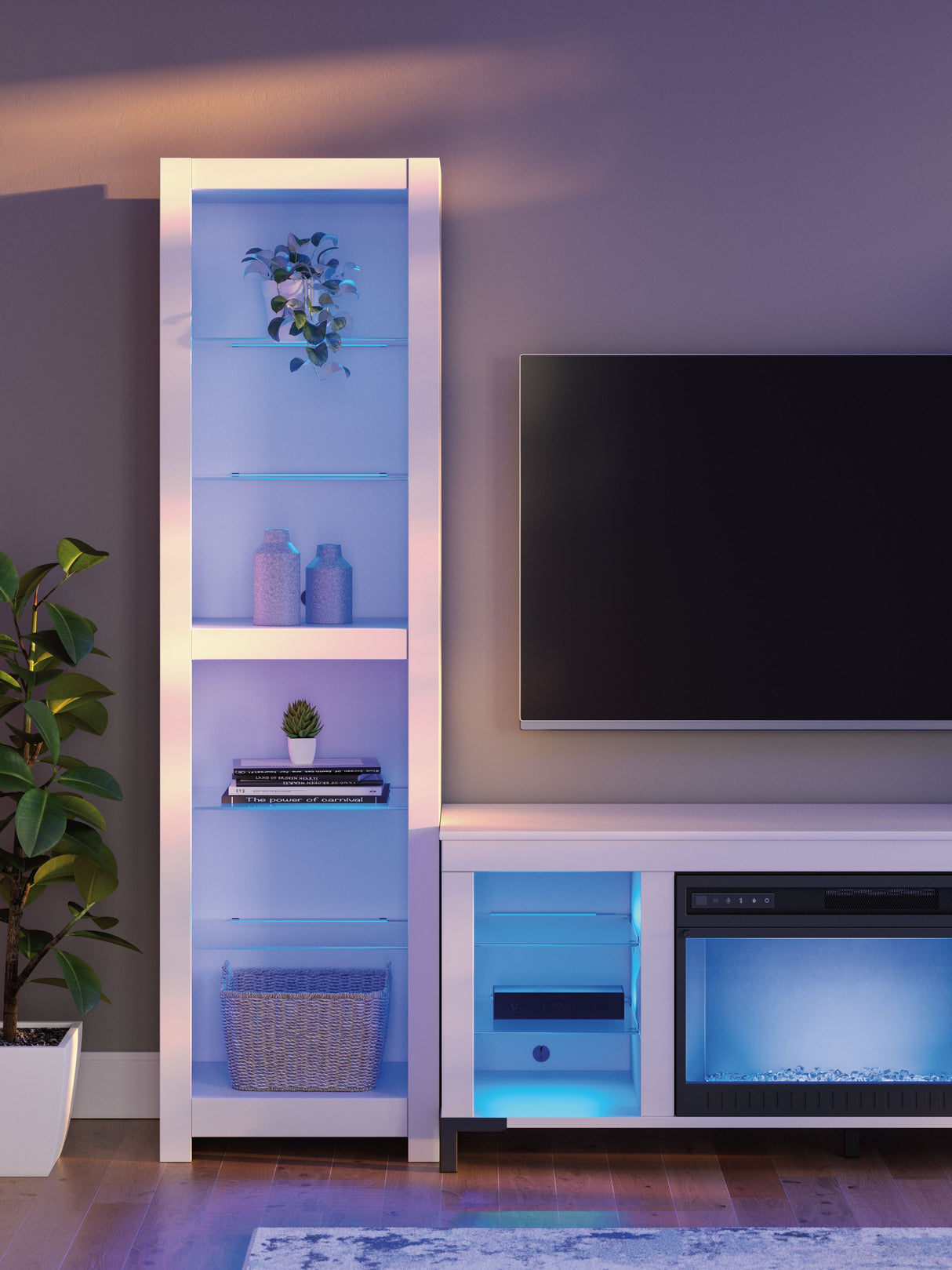 Brollevi - 3-Piece Entertainment Center - White