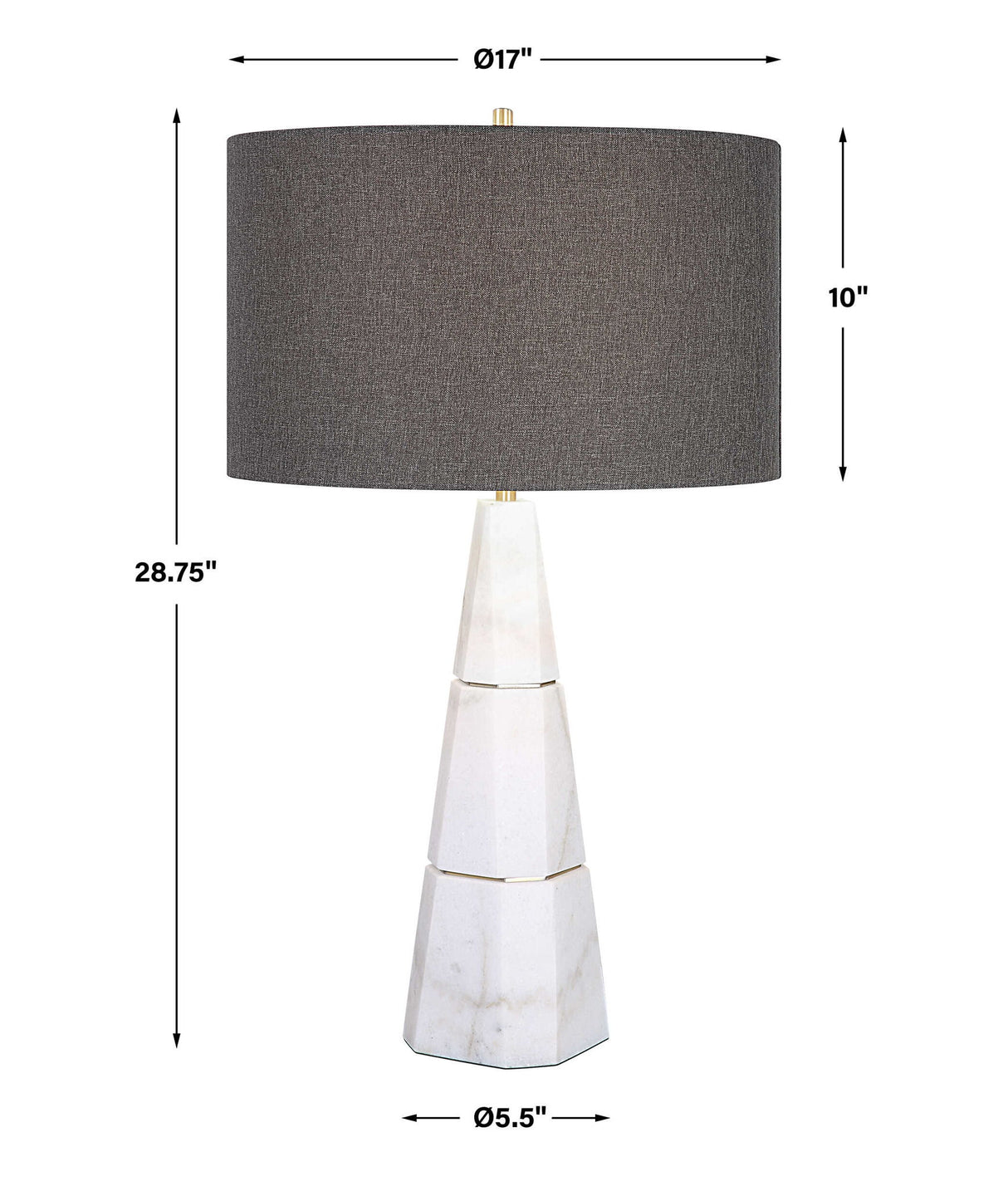 Citadel - Marble Table Lamp - White