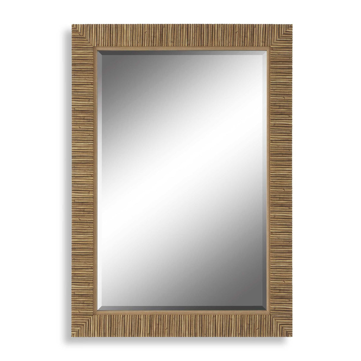 Textured Wrap Mirror - Natural