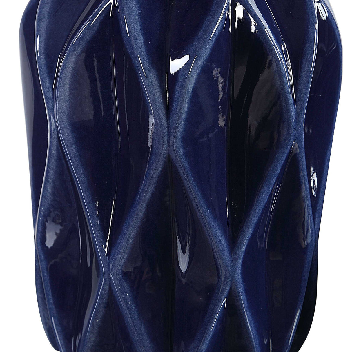 Klara - Geometric Bottles, Set Of 2 - Blue